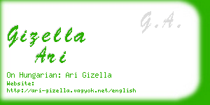 gizella ari business card